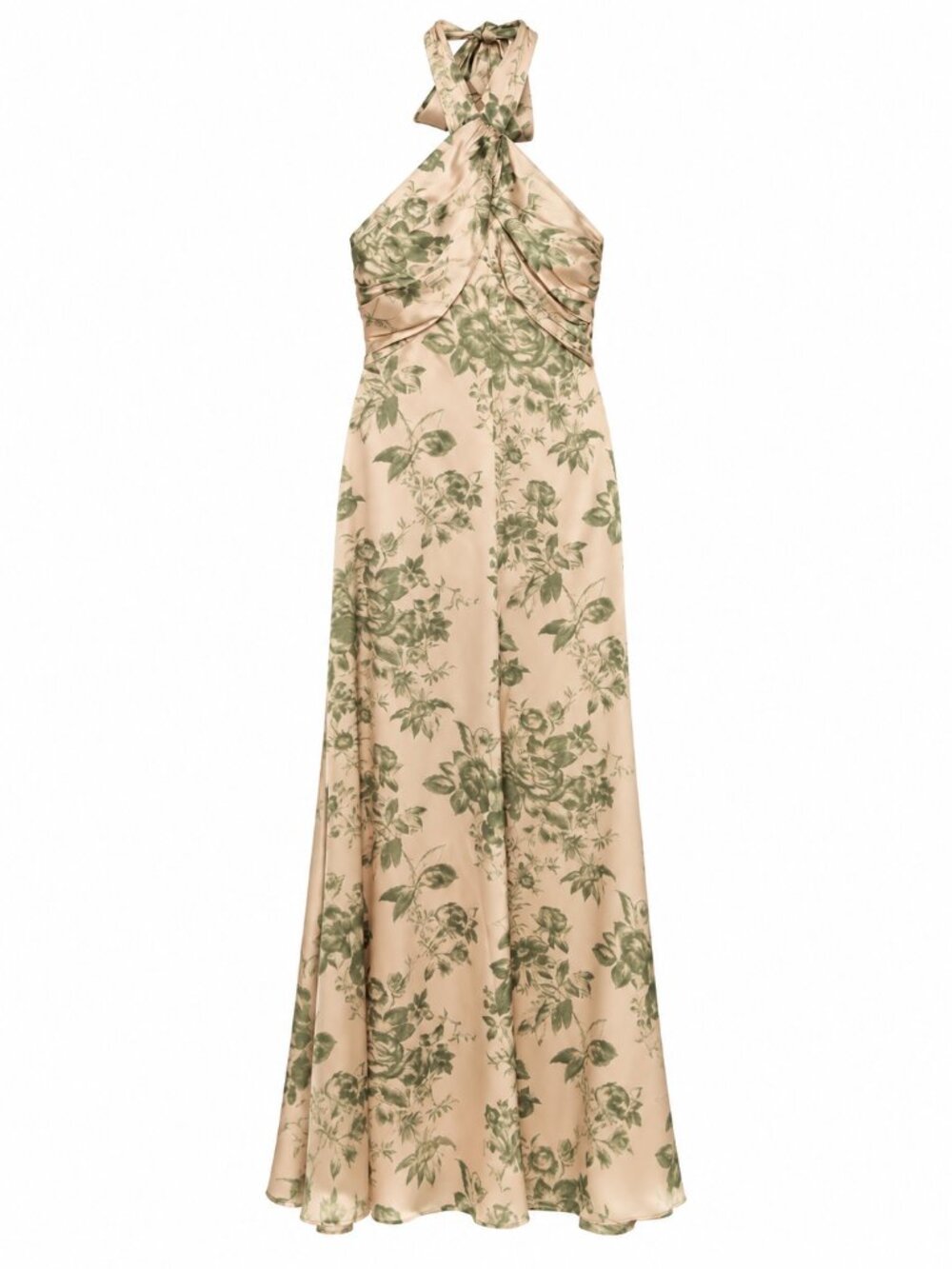 NWT Reformation Veria Silk Dress Maxi Gown Symphonic Green Floral Gala 2